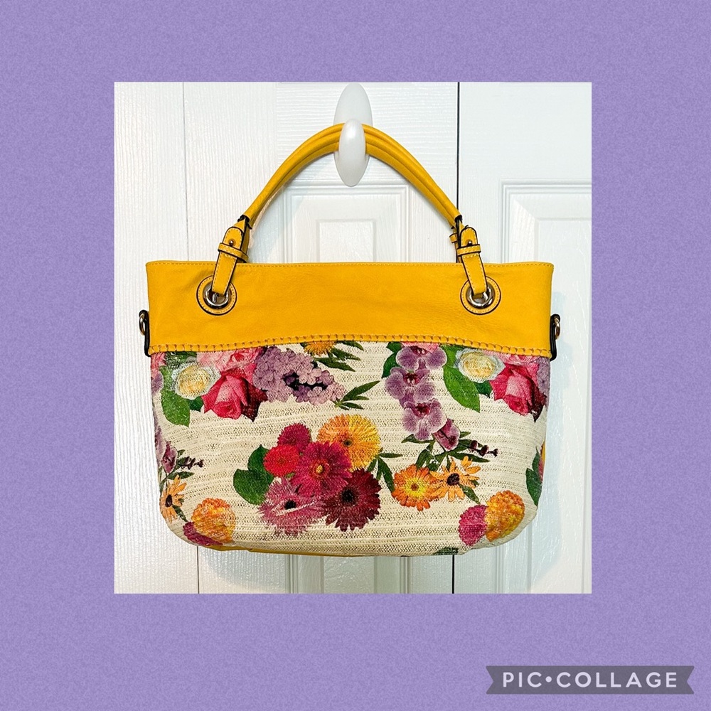 Floral Yellow Women's Bag Satchel/Crossbody